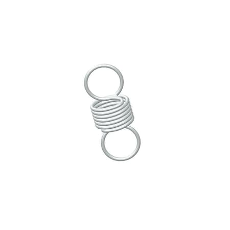Extension Spring, O= .500, L= 1.25, W= .045